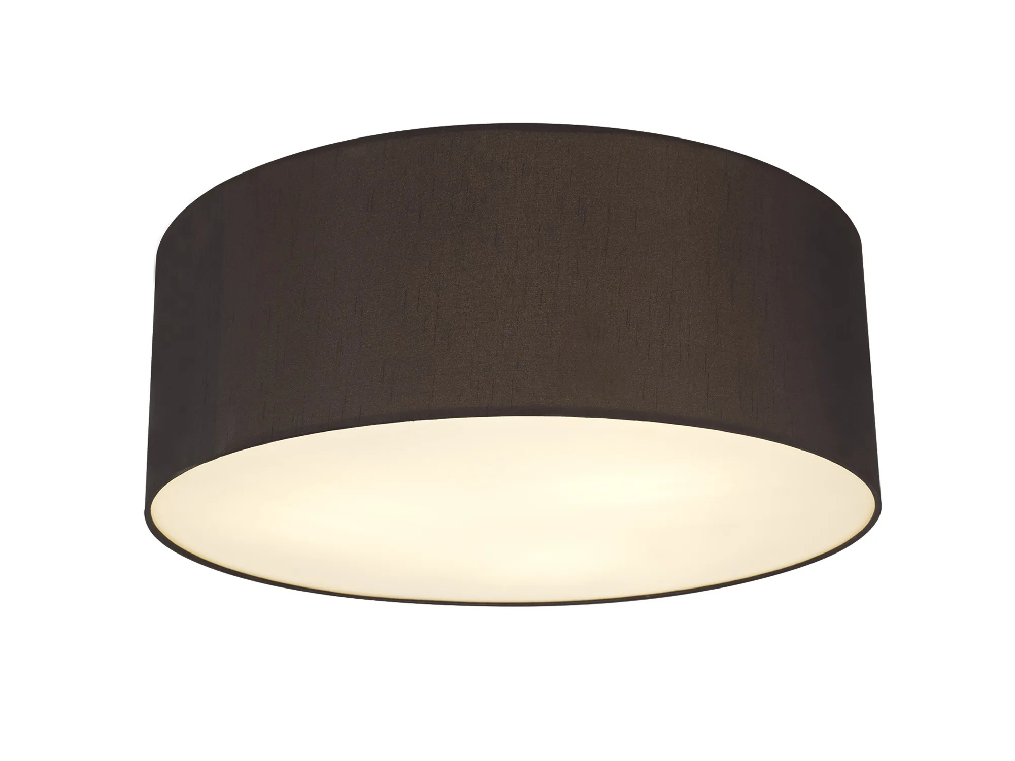Baymont 60cm Flush 3 Light Black, Frosted Diffuser DK0604  Deco Baymont WH BL